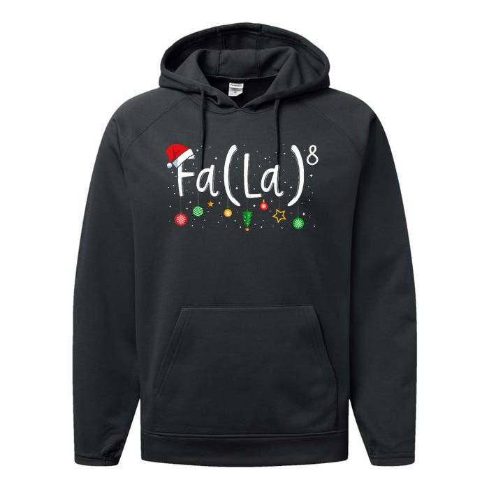 FA (LA)8 Funny Christmas Santa Fa La Math Teacher Performance Fleece Hoodie