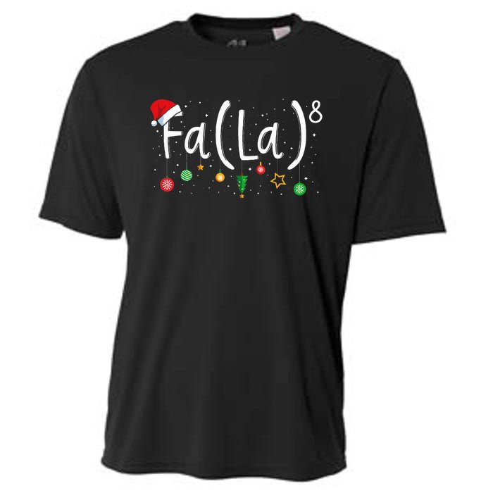 FA (LA)8 Funny Christmas Santa Fa La Math Teacher Cooling Performance Crew T-Shirt