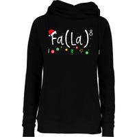 FA (LA)8 Funny Christmas Santa Fa La Math Teacher Womens Funnel Neck Pullover Hood