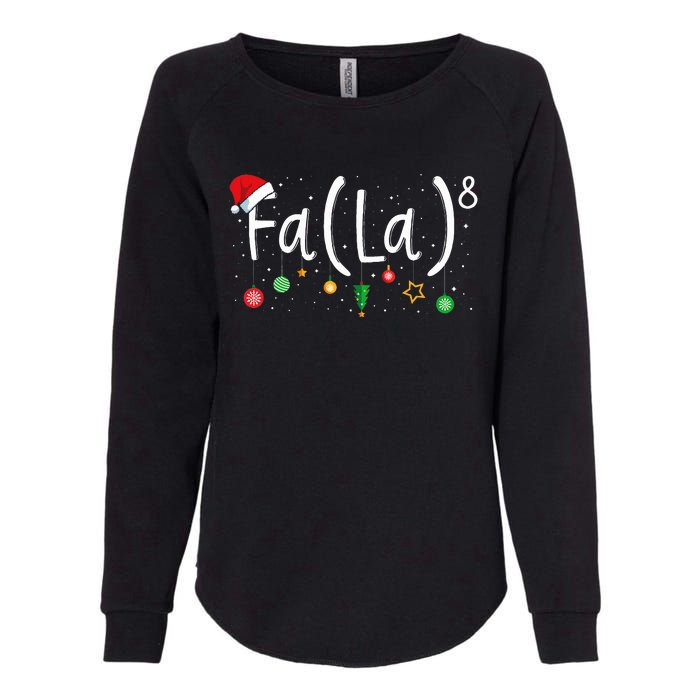 FA (LA)8 Funny Christmas Santa Fa La Math Teacher Womens California Wash Sweatshirt