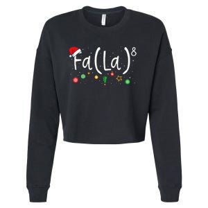 FA (LA)8 Funny Christmas Santa Fa La Math Teacher Cropped Pullover Crew