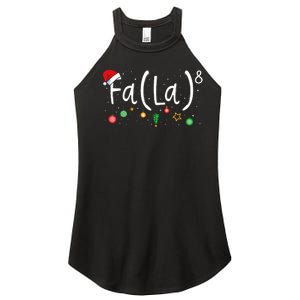 FA (LA)8 Funny Christmas Santa Fa La Math Teacher Women's Perfect Tri Rocker Tank