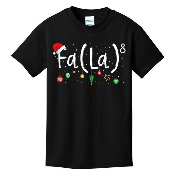 FA (LA)8 Funny Christmas Santa Fa La Math Teacher Kids T-Shirt