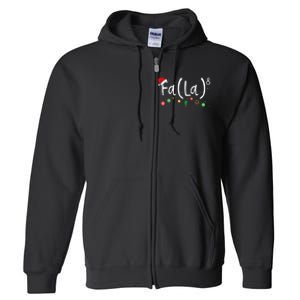 FA (LA)8 Funny Christmas Santa Fa La Math Teacher Full Zip Hoodie