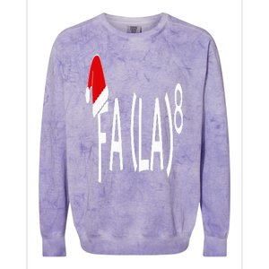 Fa (La)8 Funny Christmas Santa Fa La Math Teacher Student Colorblast Crewneck Sweatshirt