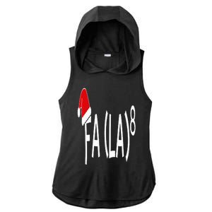 Fa (La)8 Funny Christmas Santa Fa La Math Teacher Student Ladies PosiCharge Tri-Blend Wicking Draft Hoodie Tank