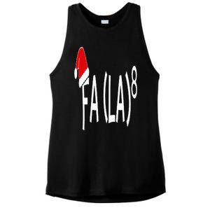 Fa (La)8 Funny Christmas Santa Fa La Math Teacher Student Ladies PosiCharge Tri-Blend Wicking Tank