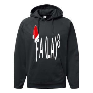 Fa (La)8 Funny Christmas Santa Fa La Math Teacher Student Performance Fleece Hoodie