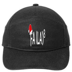 Fa (La)8 Funny Christmas Santa Fa La Math Teacher Student 7-Panel Snapback Hat