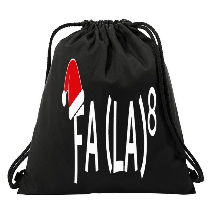 Fa (La)8 Funny Christmas Santa Fa La Math Teacher Student Drawstring Bag