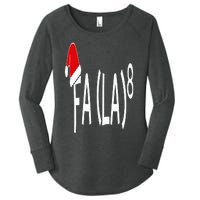 Fa (La)8 Funny Christmas Santa Fa La Math Teacher Student Women's Perfect Tri Tunic Long Sleeve Shirt