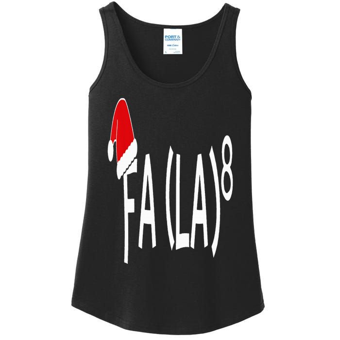 Fa (La)8 Funny Christmas Santa Fa La Math Teacher Student Ladies Essential Tank