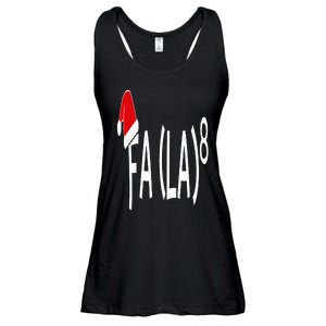 Fa (La)8 Funny Christmas Santa Fa La Math Teacher Student Ladies Essential Flowy Tank