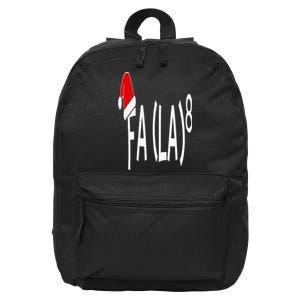 Fa (La)8 Funny Christmas Santa Fa La Math Teacher Student 16 in Basic Backpack