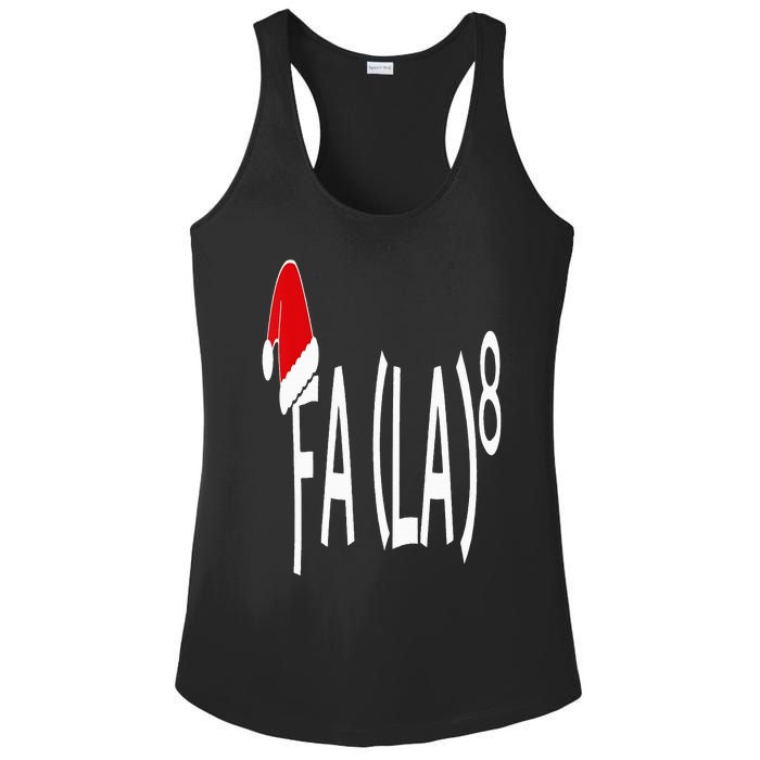 Fa (La)8 Funny Christmas Santa Fa La Math Teacher Student Ladies PosiCharge Competitor Racerback Tank