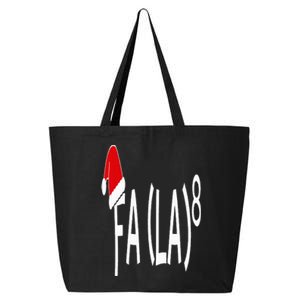 Fa (La)8 Funny Christmas Santa Fa La Math Teacher Student 25L Jumbo Tote