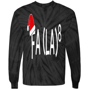 Fa (La)8 Funny Christmas Santa Fa La Math Teacher Student Tie-Dye Long Sleeve Shirt