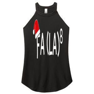 Fa (La)8 Funny Christmas Santa Fa La Math Teacher Student Women's Perfect Tri Rocker Tank