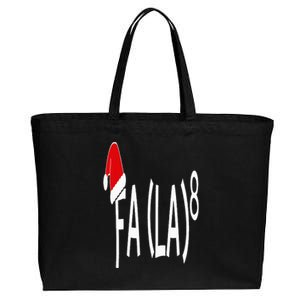 Fa (La)8 Funny Christmas Santa Fa La Math Teacher Student Cotton Canvas Jumbo Tote