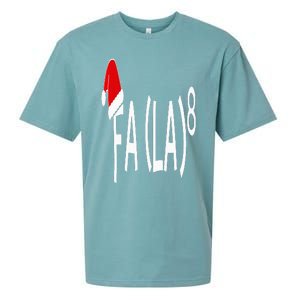 Fa (La)8 Funny Christmas Santa Fa La Math Teacher Student Sueded Cloud Jersey T-Shirt