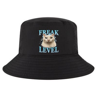 Freak Level Funny Cat Meme Certified Freak Humor Sarcastic Cool Comfort Performance Bucket Hat