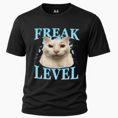 Freak Level Funny Cat Meme Certified Freak Humor Sarcastic Performance Shirt