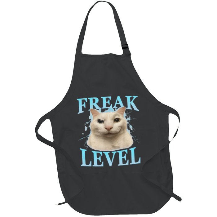 Freak Level Funny Cat Meme Certified Freak Humor Sarcastic Apron