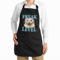 Freak Level Funny Cat Meme Certified Freak Humor Sarcastic Apron