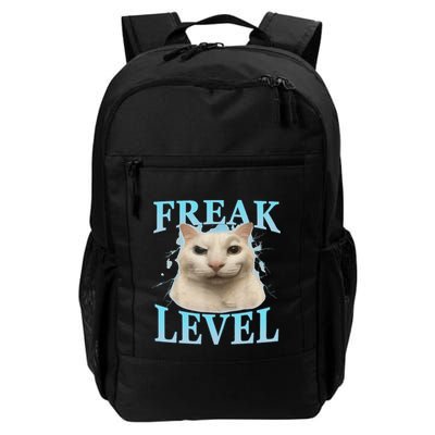 Freak Level Funny Cat Meme Certified Freak Humor Sarcastic Backpack
