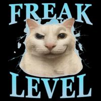 Freak Level Funny Cat Meme Certified Freak Humor Sarcastic Sustainable Bucket Hat