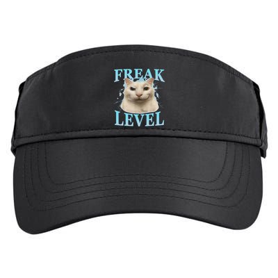 Freak Level Funny Cat Meme Certified Freak Humor Sarcastic Adult Drive Performance Visor