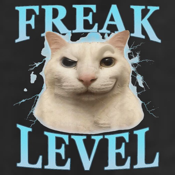 Freak Level Funny Cat Meme Certified Freak Humor Sarcastic 15oz Campfire Ceramic Mug