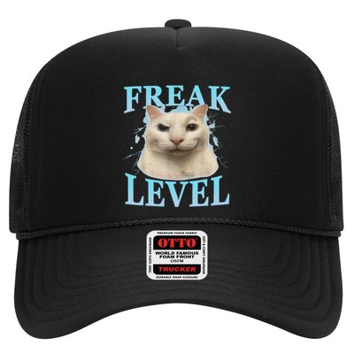 Freak Level Funny Cat Meme Certified Freak Humor Sarcastic Hat