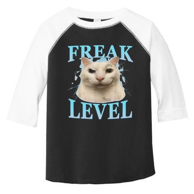 Freak Level Funny Cat Meme Certified Freak Humor Sarcastic Toddler Fine Jersey T-Shirt
