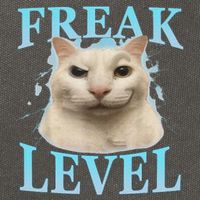 Freak Level Funny Cat Meme Certified Freak Humor Sarcastic Cotton Canvas Backpack