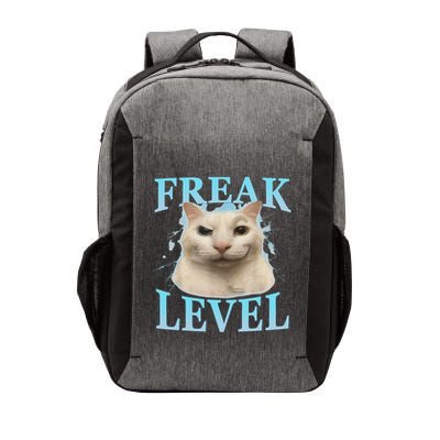 Freak Level Funny Cat Meme Certified Freak Humor Sarcastic Vector Backpack