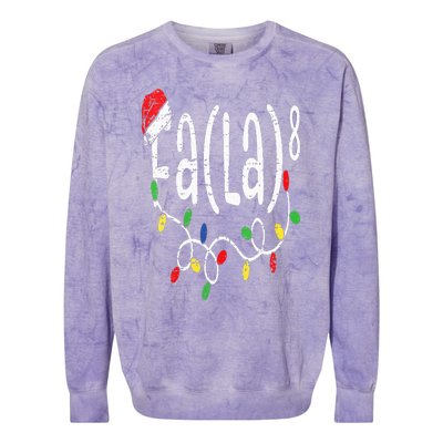 FA (LA)8 Funny Christmas Santa Fa La Math Teacher Colorblast Crewneck Sweatshirt