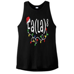 FA (LA)8 Funny Christmas Santa Fa La Math Teacher Ladies PosiCharge Tri-Blend Wicking Tank