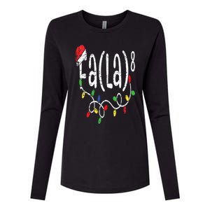 FA (LA)8 Funny Christmas Santa Fa La Math Teacher Womens Cotton Relaxed Long Sleeve T-Shirt