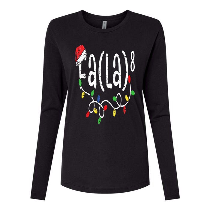 FA (LA)8 Funny Christmas Santa Fa La Math Teacher Womens Cotton Relaxed Long Sleeve T-Shirt