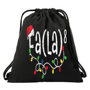 FA (LA)8 Funny Christmas Santa Fa La Math Teacher Drawstring Bag