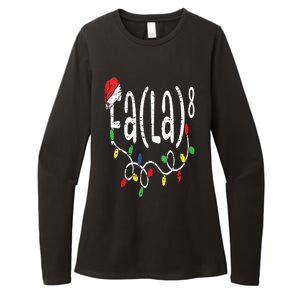 FA (LA)8 Funny Christmas Santa Fa La Math Teacher Womens CVC Long Sleeve Shirt