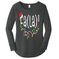 FA (LA)8 Funny Christmas Santa Fa La Math Teacher Women's Perfect Tri Tunic Long Sleeve Shirt