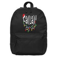 FA (LA)8 Funny Christmas Santa Fa La Math Teacher 16 in Basic Backpack