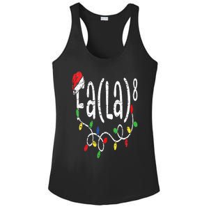 FA (LA)8 Funny Christmas Santa Fa La Math Teacher Ladies PosiCharge Competitor Racerback Tank