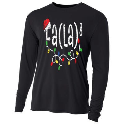 FA (LA)8 Funny Christmas Santa Fa La Math Teacher Cooling Performance Long Sleeve Crew