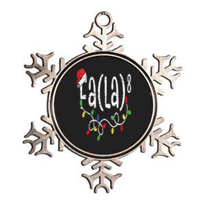 FA (LA)8 Funny Christmas Santa Fa La Math Teacher Metallic Star Ornament