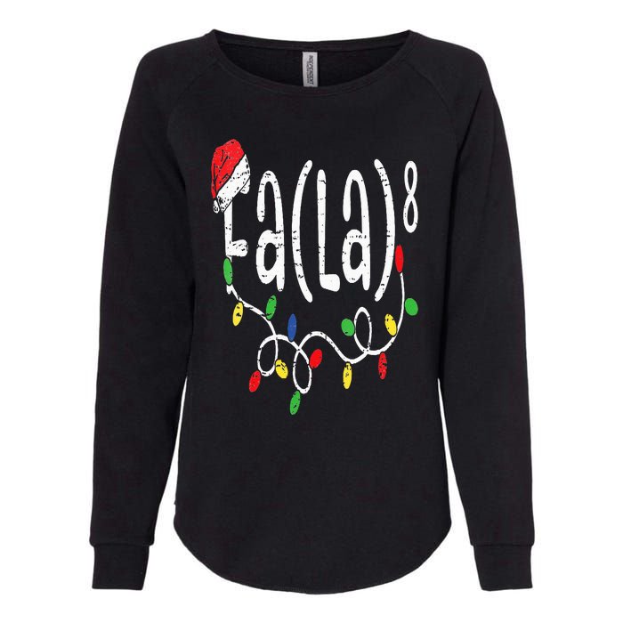 FA (LA)8 Funny Christmas Santa Fa La Math Teacher Womens California Wash Sweatshirt