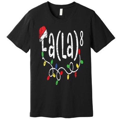 FA (LA)8 Funny Christmas Santa Fa La Math Teacher Premium T-Shirt