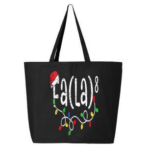 FA (LA)8 Funny Christmas Santa Fa La Math Teacher 25L Jumbo Tote